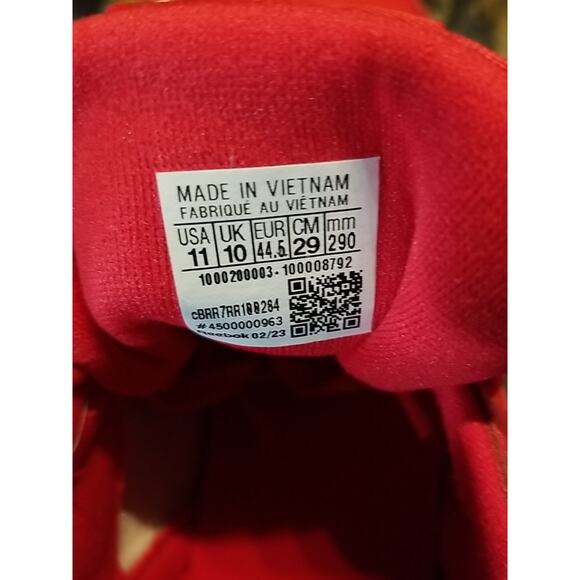 Reebok Classic Leather Red Sneakers Unisex , Size 11 - Picture 5 of 5